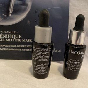 NEW - Lancome - Genifique Advanced Face Serum (2) + Hydrogel Melting Mask